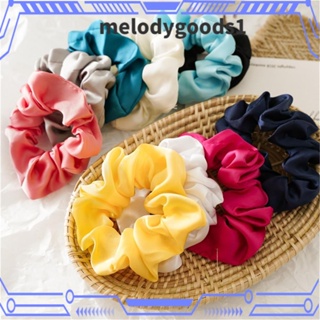 Melodygoods1 ยางรัดผมหางม้า ผ้าซาติน สําหรับผู้หญิง 3 ชิ้น