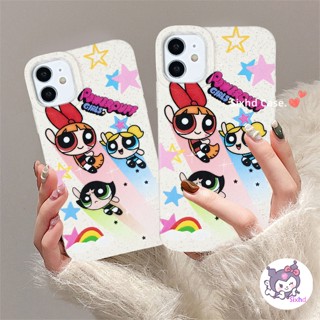 เคสโทรศัพท์มือถือ ซิลิโคนนิ่ม กันกระแทก ลายการ์ตูน The Powerpuff Girls สําหรับ iPhone 15 14 13 12 11 Pro Max SE2020 X Xr Xs Max 8 7 6 6s Plus