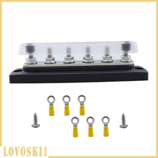 [Lovoski1] อะไหล่ขั้วต่อบัสบาร์ DC 12-48V 150A ทนอุณหภูมิสูง พร้อมฝาครอบใส แบบเปลี่ยน สําหรับรถพ่วง รถบ้าน รถจักรยานยนต์ 6 ชิ้น