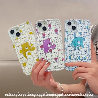 เคสโทรศัพท์มือถือแบบนิ่ม กันกระแทก ลายการ์ตูนหมีน่ารัก สีรุ้ง สําหรับ Redmi A1 12C 9A 10C 10 10A 9T A2 9C NFC 9 Redmi Note 11 9 10 10s 11s 8 10 PRO MAX POCO F4