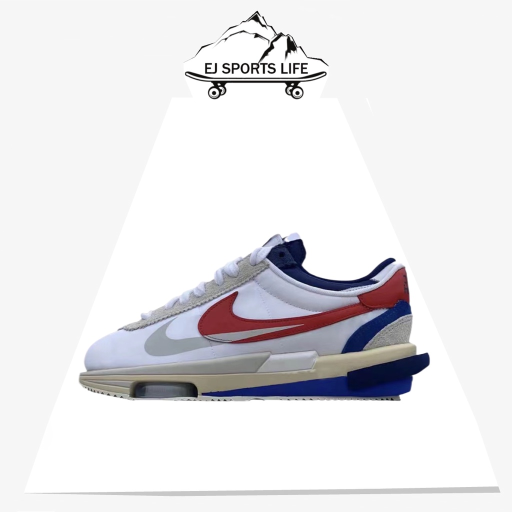 EJ▪SLSАСАΙ Nike cortez Forrest Gump 50th Anniversary White and Red Joint Deconstruction Men's and Women's Shoes DQ0581-1