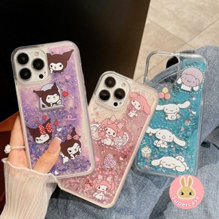 เคสโทรศัพท์มือถือ กันกระแทก มีทรายไหล แต่งกลิตเตอร์ ลาย Kuromi My Melody Cinnamoroll สําหรับ Xiaomi Mi 9 SE 8 A3 Lite A2 6X A1 5X Max 3 2 CC9 Pro CC9E Redmi K60 K50 Pro K40