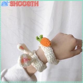 Shoogth สร้อยข้อมือทอ หูกระต่าย แครอท สัตว์น่ารัก สําหรับเด็ก