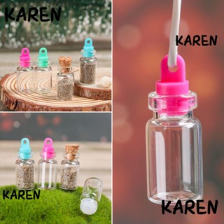 Karen ขวดน้ําดริฟท์ ขนาดเล็ก สีรุ้ง 10 แบบ สําหรับตกแต่งบ้าน DIY 10 ชิ้น