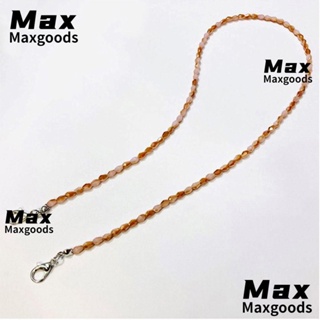 Maxg สายโซ่ลูกปัดคริสตัล ป้องกันการสูญหาย สําหรับผู้หญิง และผู้ชาย