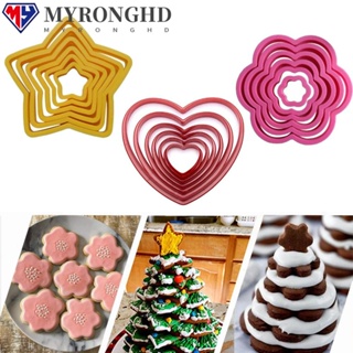 Myronghd แม่พิมพ์ตัดคุกกี้ บิสกิต รูปต้นคริสต์มาส แฮนด์เมด DIY 6 ชิ้น ต่อชุด