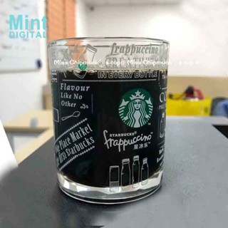 Starbucks แก้วใส่เครื่องดื่มเย็น ลายดอกซากุระ แฟรปปูชิโน่ เรียบง่าย 270 มล.