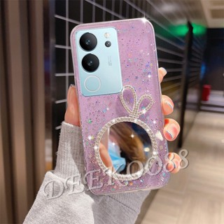 เคสโทรศัพท์มือถือ ลายกระต่ายน่ารัก แต่งกลิตเตอร์ และเลื่อม สําหรับ VIVO V29 VIVO V29 5G 2023