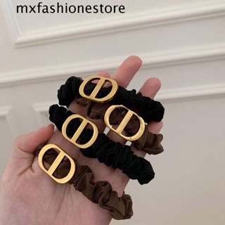 Mxfashione ยางรัดผม ยืดหยุ่น พิมพ์ลายตัวอักษร น่ารัก สําหรับผู้หญิง