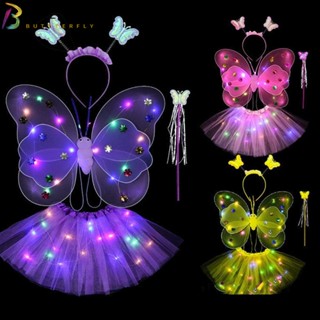 Buttterfly ที่คาดผม มีไฟ LED รูปปีกผีเสื้อ ปีกนางฟ้า เรืองแสง สําหรับวันวาเลนไทน์