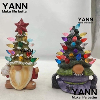 Yann1 ตุ๊กตาโนมเรซิ่น รูปซานตาคลอส สีม่วง ทนทาน สําหรับตกแต่งต้นคริสต์มาส ฮาโลวีน