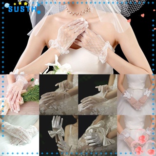 Susth ถุงมือลูกไม้ สไตล์วินเทจ สําหรับเจ้าสาว ปาร์ตี้ งานพรอม 1 คู่