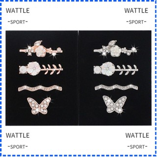 Wattle แหวนโลหะ ประดับเพชร สําหรับตกแต่งสายนาฬิกาข้อมือ