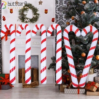 Buttterfly ไม้ค้ําเป่าลม PVC รูปลูกโป่ง ต้นคริสต์มาส Navidad