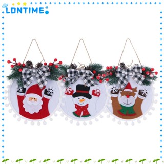 Lontime จี้ต้นคริสต์มาส รูปซานตาคลอส สโนว์แมน สําหรับตกแต่งบ้าน หน้าต่าง