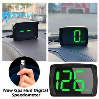 เครื่องวัดความเร็วดิจิทัล GPS KM MPH หน้าจอขนาดใหญ่ P6L2