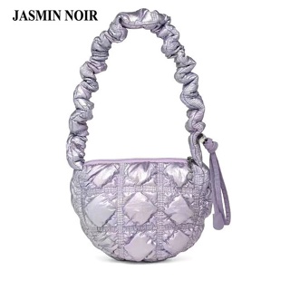 Jasmin NOIR กระเป๋าถือ กระเป๋าสะพายไหล่ สะพายข้าง หนังเทียม ลายสก๊อต ขนาดเล็ก สําหรับสตรี