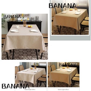 Banana1 ผ้าปูโต๊ะ กันน้ํา 100% ทรงสี่เหลี่ยมผืนผ้า 51x71 นิ้ว สีเบจ สําหรับตกแต่งบ้านฟาร์ม ห้องครัว