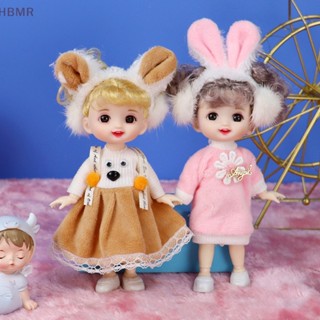 [HBMR] ตุ๊กตาเจ้าหญิงน่ารัก 16 ซม. พร้อมเสื้อผ้า 13 ข้อต่อ ob11 DIY สําหรับเด็กผู้หญิง