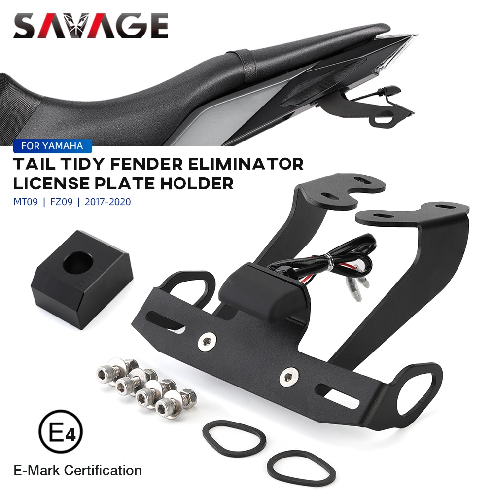 For YAMAHA MT-09/SP FZ-09 2017-2020 Motorcycle License Plate Holder LED Light Tail Tidy Fender Elimi