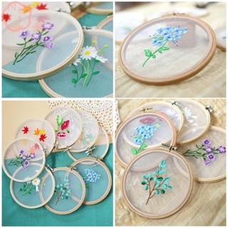 Mioshop สะดึงปักผ้า ลายดอกไม้ สําหรับผู้เริ่มต้น DIY