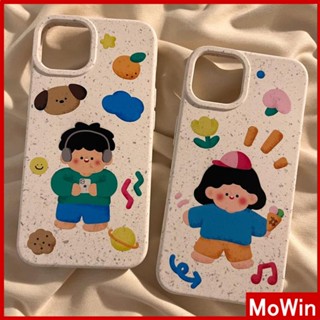 Mowin - เข้ากันได้สำหรับ เคสไอโฟน เคสไอโฟน11 เคส iphone 11 กรณีเป็นมิตรกับสิ่งแวดล้อมสีขาวกรณีนุ่มปกป้องกล้องป้องกันการกันกระแทกคู่ชายหญิงสีฟ้าผ้าเข้ากันได้กับ iPhone 13 PRO MAX 12 PRO MAX 11 XR