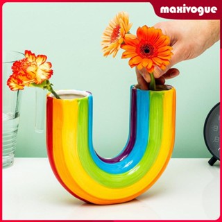 [Maxivogue] แจกันดอกไม้เรซิ่น สีรุ้ง สไตล์มินิมอล สําหรับตกแต่งบ้าน ออฟฟิศ