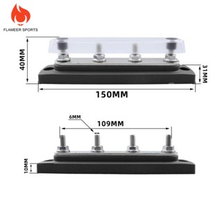 [Lzdzlx1] บล็อกจ่ายไฟ แถวเดียว ทองแดง 150A สําหรับรถยนต์ รถบรรทุก เรือ