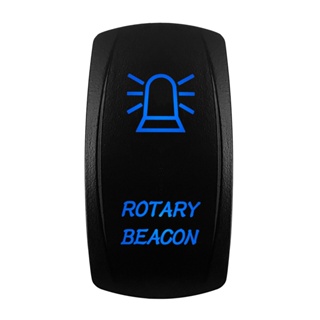 Rotary BEACON สวิตช์โยก เปิด ปิด 5 Pin 12V 20A SPST สีฟ้า อุปกรณ์เสริม สําหรับรถยนต์ เรือ Carling ARB NARVA 4X4