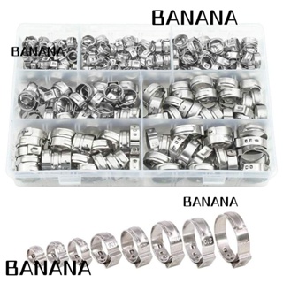 Banana1 แคลมป์หนีบท่อ สเตนเลส 304 6-29 มม. 1/4 นิ้ว - 1-1/8 นิ้ว 10 ขนาด 130 ชิ้น