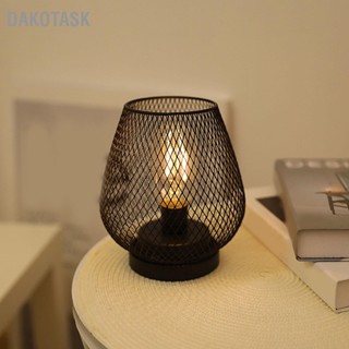 DAKOTASK โคมไฟเหล็กดัดสไตล์นอร์ดิก LED Retro Minimalist Ambient Night Light สำหรับห้องนอนโรงอาหาร