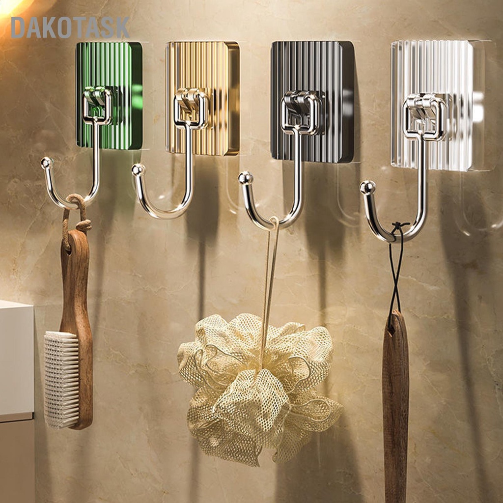 Dakotask. ตะขอแขวน ตะขอติดผนัง Punch แขวนไม่มีรอยต่อผนัง ห้องครัว ห้องน้ำ