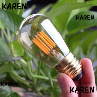 Karen หลอดไฟคริสตัล LED S14 ST45 3W 1W 2200K E26 E27 สําหรับตกแต่งบ้าน