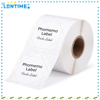 Lontime สติกเกอร์ฉลากความร้อน กระดาษสีทอง ทรงกลม อเนกประสงค์ 2*2 นิ้ว