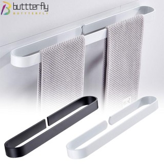 Buttterfly ราวแขวนผ้าขนหนู อลูมิเนียม สีดํา ขาว ทนทาน สําหรับห้องครัว บาร์