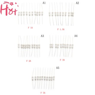 Goldensquare ฟิวส์หลอดแก้ว F1A 1.5A 2A 3A 5A 3.6x10 มม. 250V 10 ชิ้น