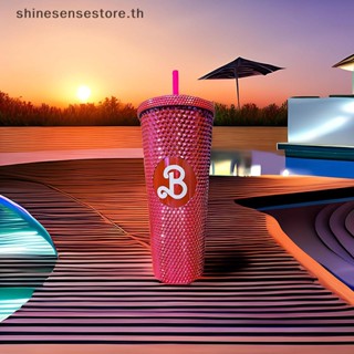 Shine แก้วกาแฟพลาสติก พร้อมฝาปิด ขนาดใหญ่ จุน้ําได้เยอะ ใช้ซ้ําได้