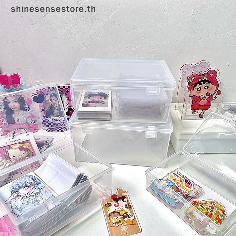 Shine INS กล่องพลาสติกใส สําหรับใส่โฟโต้การ์ด เครื่องเขียน
