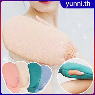 1 PC DOUBLE SIDE Exfoliator Mitt Dead Skin Removal ถุงมืออาบน้ำ Exfoliating ถุงมือถุงมืออาบน้ำขัดแปรงอาบน้ำ Yunni