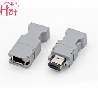 Goldensquare ตัวเชื่อมต่อสายไฟ ตัวเมีย 6 Pin IEEE 1394 สําหรับมอเตอร์เซอร์โว 1 ชิ้น