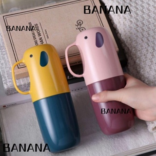 Banana1 กล่องแปรงสีฟัน แบบพกพา พร้อมฝาปิด สําหรับหอพัก ท่องเที่ยว