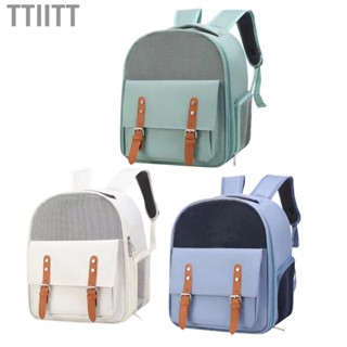 Ttiitt Pet Travel Backpack  Soft Straps Breatheable Carrier Large  PVC and Oxford Cloth Portable for Traveling Walking Cats