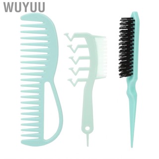 Wuyuu Teasing Brush Set Scalp Massaging Portable Reduce Stress Hair Styling Comb for Beauty Salon