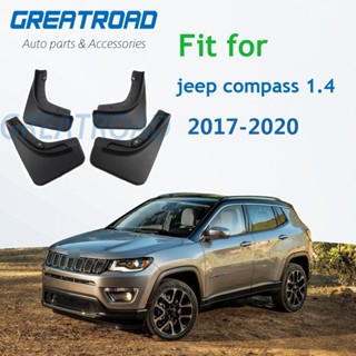 บังโคลนหน้า หลัง สีดํา สําหรับ jeep compass 1.4 2017-2020 4 ชิ้น