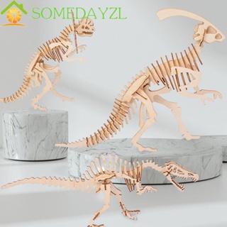 Somedayzl โมเดลตัวต่อไม้ รูปไดโนเสาร์ DIY ของเล่นเสริมการเรียนรู้ สําหรับเด็ก