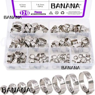 Banana1 แคลมป์หนีบท่อ สเตนเลส 304 8 ขนาด สําหรับบ้าน 120 ชิ้น