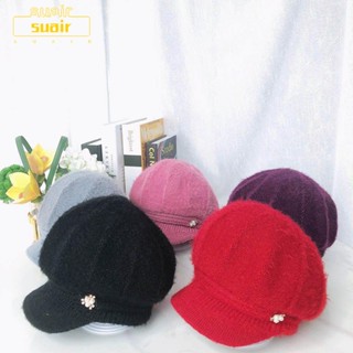 Suair Beanies หมวกบีนนี่ลําลอง ผ้าถัก ให้ความอบอุ่น สําหรับแม่ และเด็ก