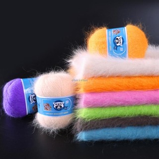 Ch*【พร้อมส่ง】ขนมิงค์ถักโครเชต์ แบบหนา ให้ความอบอุ่น 50+20 กรัม สําหรับถักนิตติ้ง