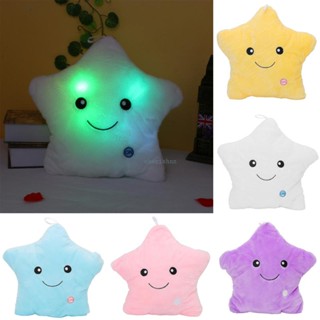 Ch*【พร้อมส่ง】หมอนตุ๊กตา รูปดาว มีไฟ LED เรืองแสง สําหรับวันเกิด คริสต์มาส