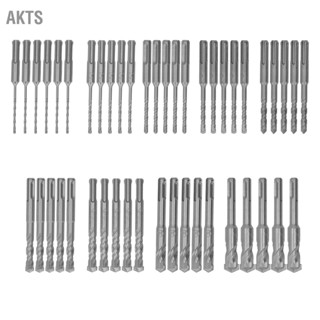  AKTS 5ชิ้นสว่านโรตารี่สว่านบิตซีเมนต์คาร์ไบด์เคล็ดลับเกลียว2ขลุ่ยผลกระทบสว่านบิตสำหรับอิฐหิน110มิลลิเมตร